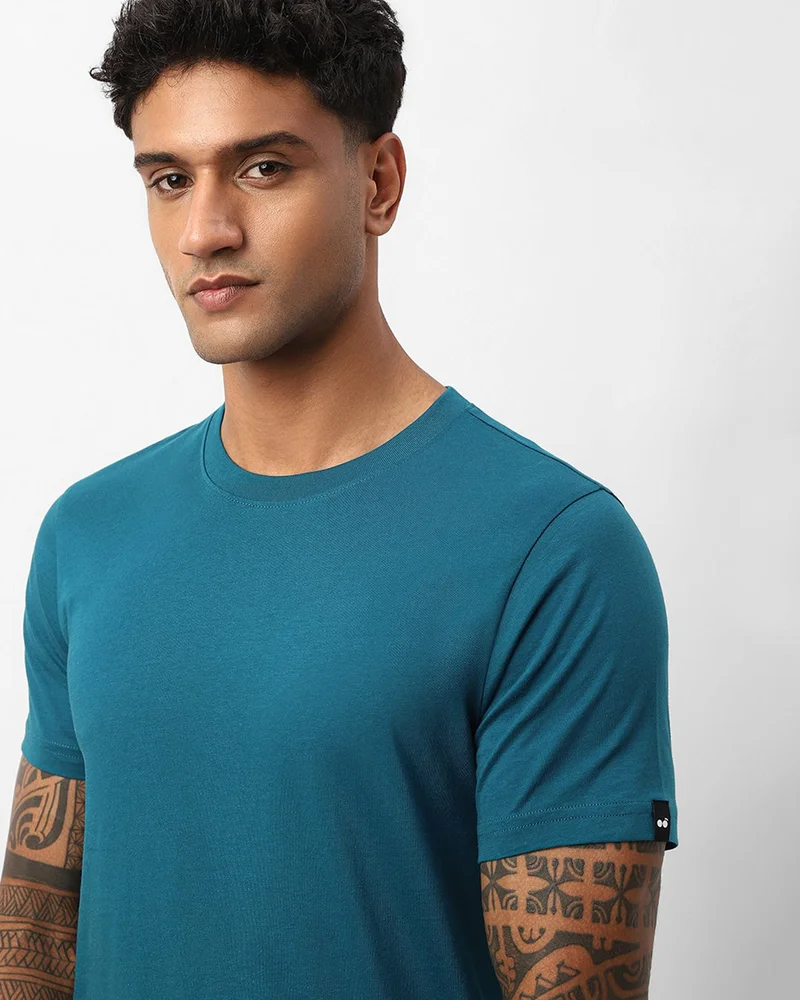 bewakoof Men's Morrocan Blue T-shirt